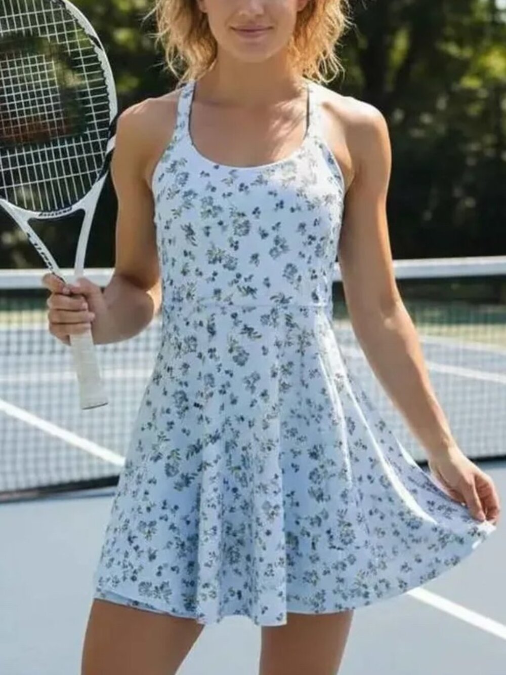 Sage Collective Floral Athleisure Racerback Dress Tennis Golf Womens Size S